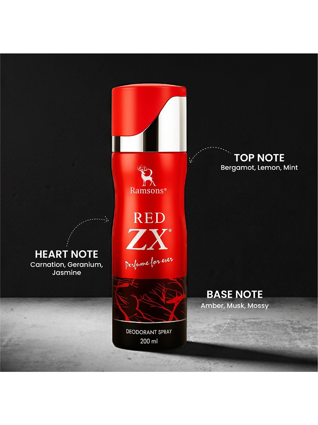 Buy Ramsons Red ZX Long Lasting Deodorant Spray - 200 ml