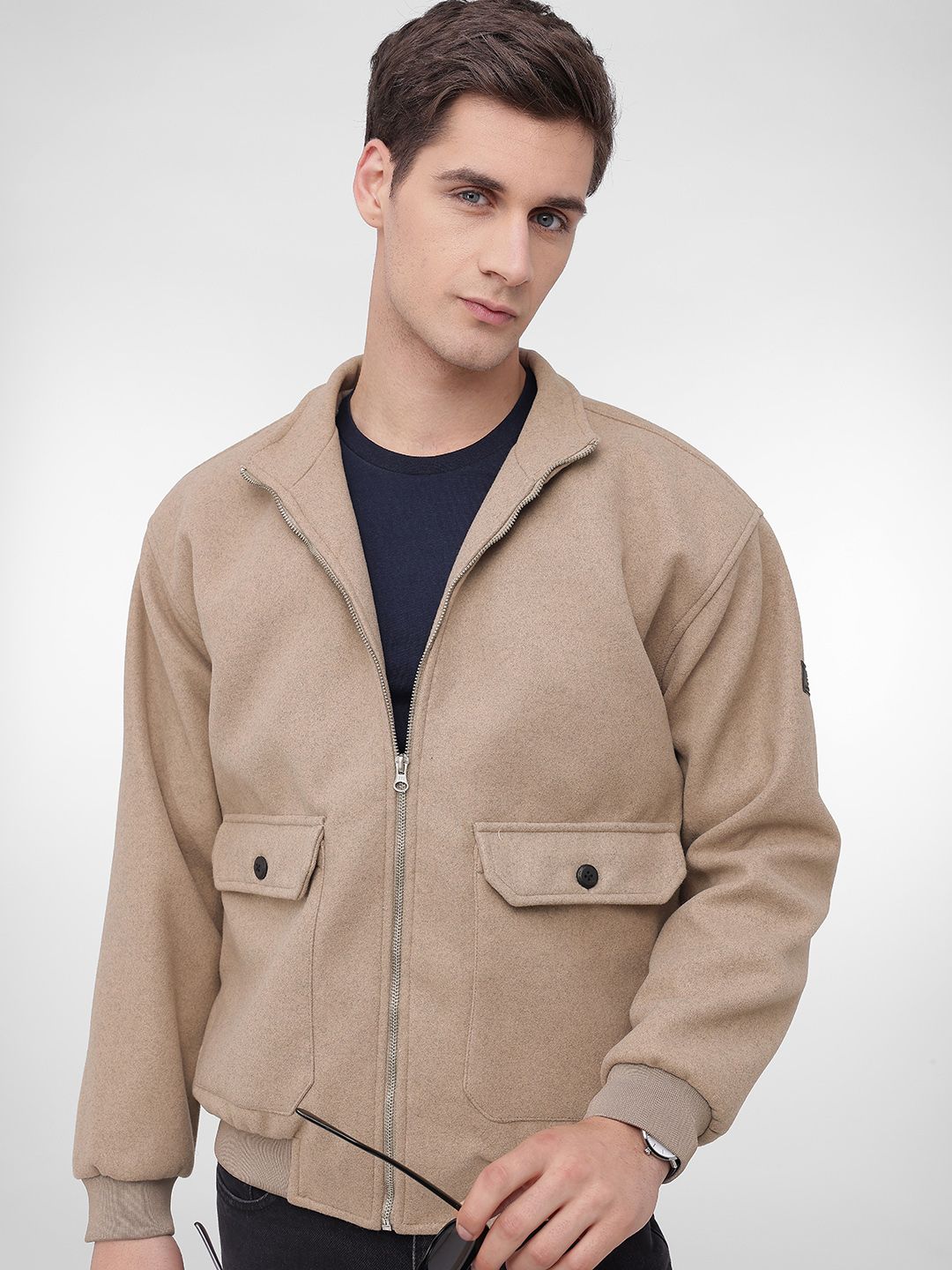 French Connection Mock Collar Bomber Jacket