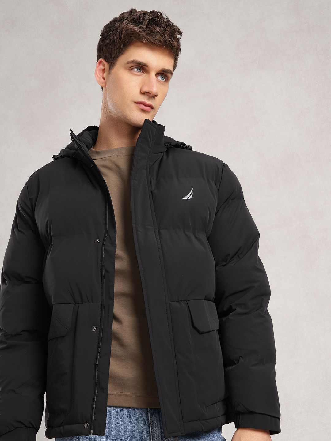 Nautica Detachable Hooded Puffer Jacket