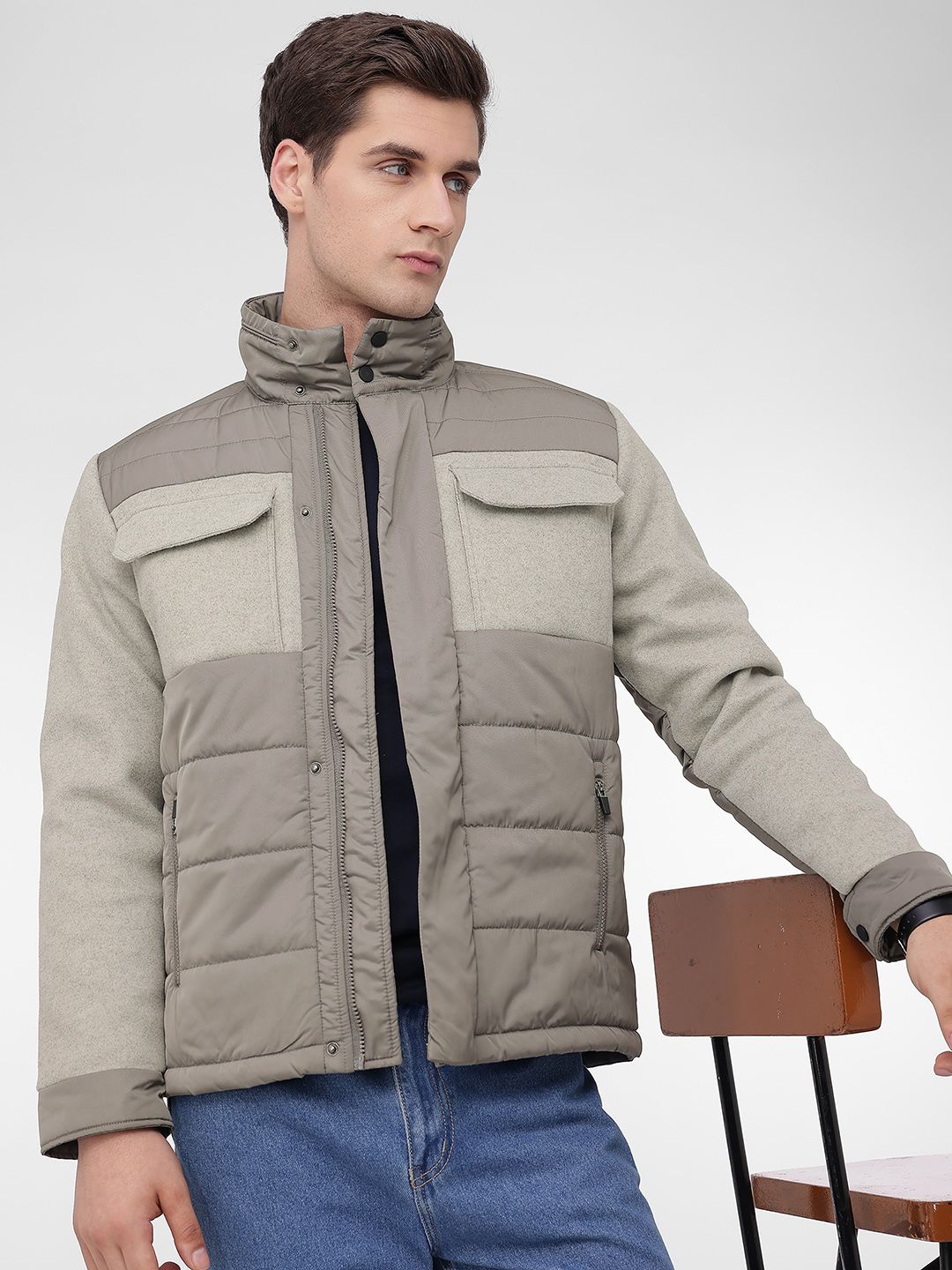French Connection Mock Collar Padded Jacket