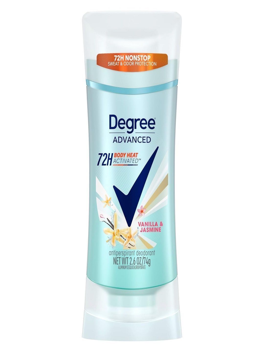DEGREE Advanced 72H Vanilla & Jasmine Antiperspirant Deodorant Stick - 74 g