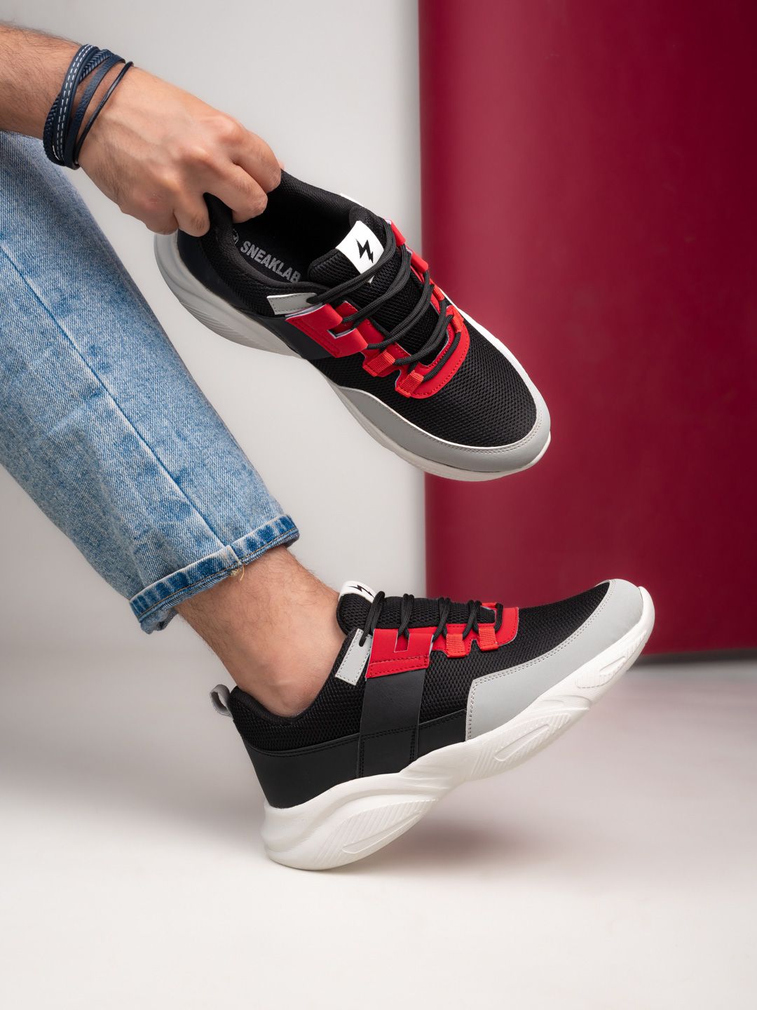 SNEAKLAB Men Lace-Ups Running Sports Shoes