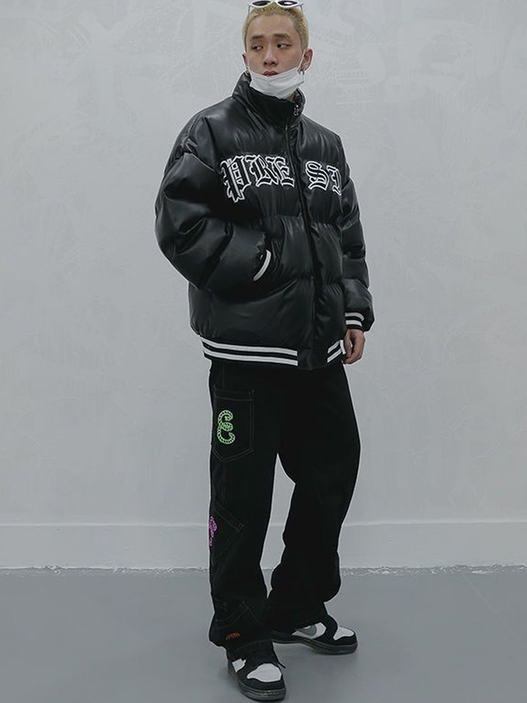 HERE&NOW Men Typography Puffer Jacket