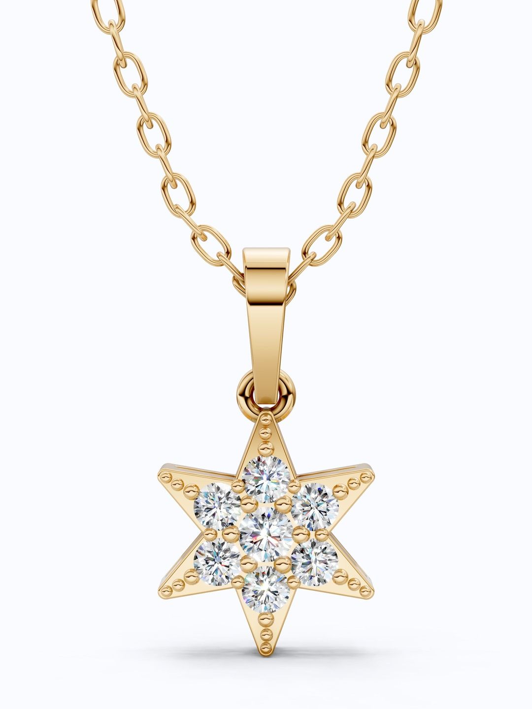 SHOORA DESIGNS 14KT Star Cluster Pendant Diamond