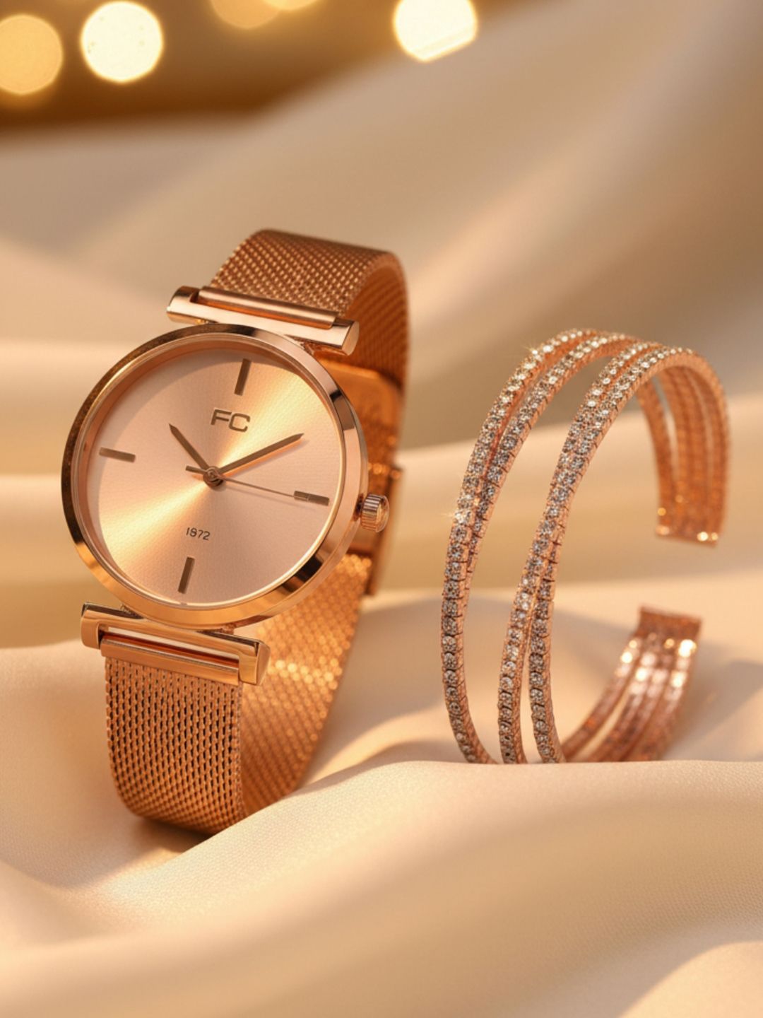 French Connection Women Round Dial With Bracelet Gift Set FCJR87B deal from myntra French Connection Women Round Dial With Bracelet Gift Set FCJR87B deal from myntra
