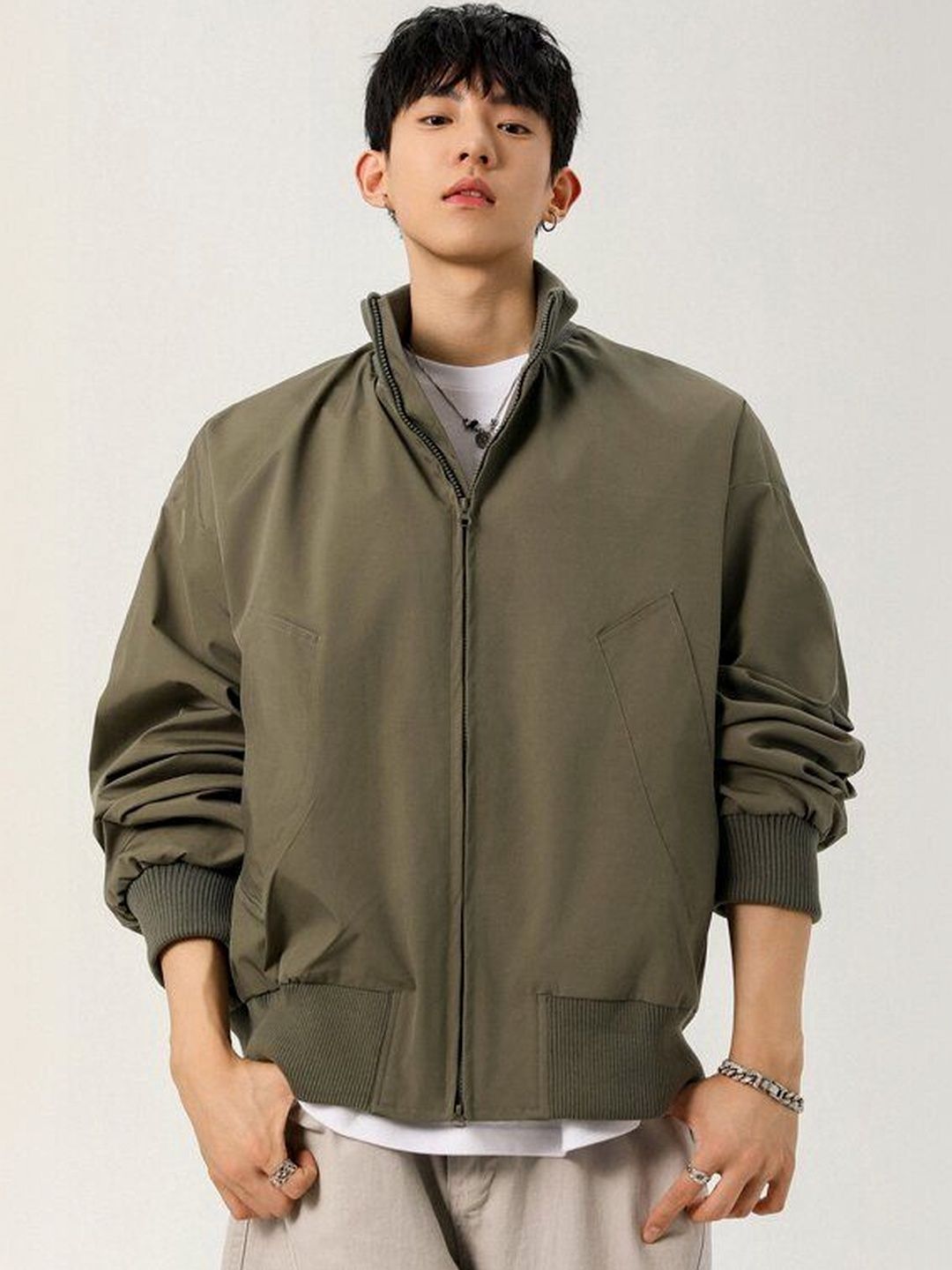 HERE&NOW Men Lightweight Bomber Jacket