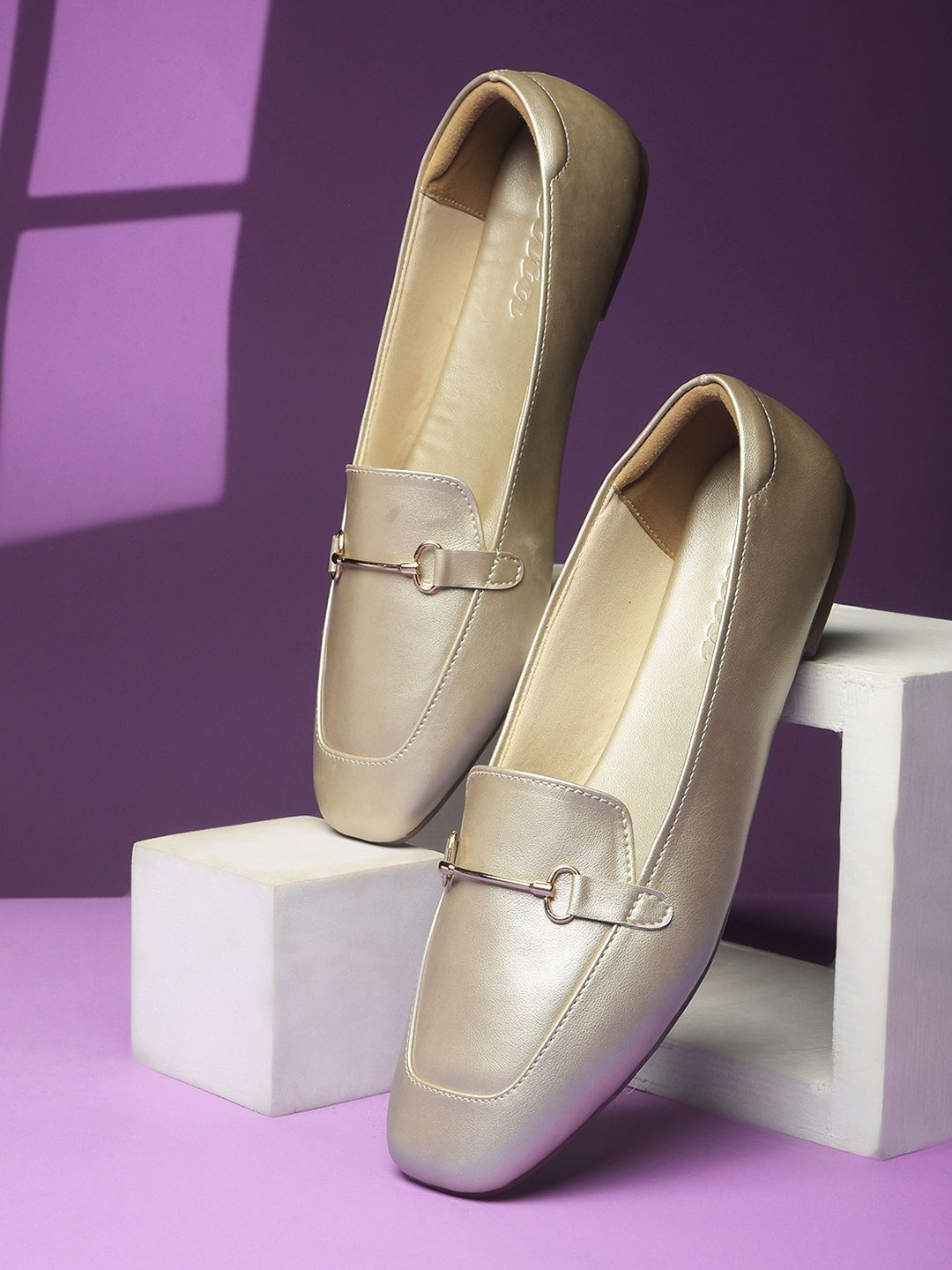 Bata Round Toe Slip-On Ballerinas