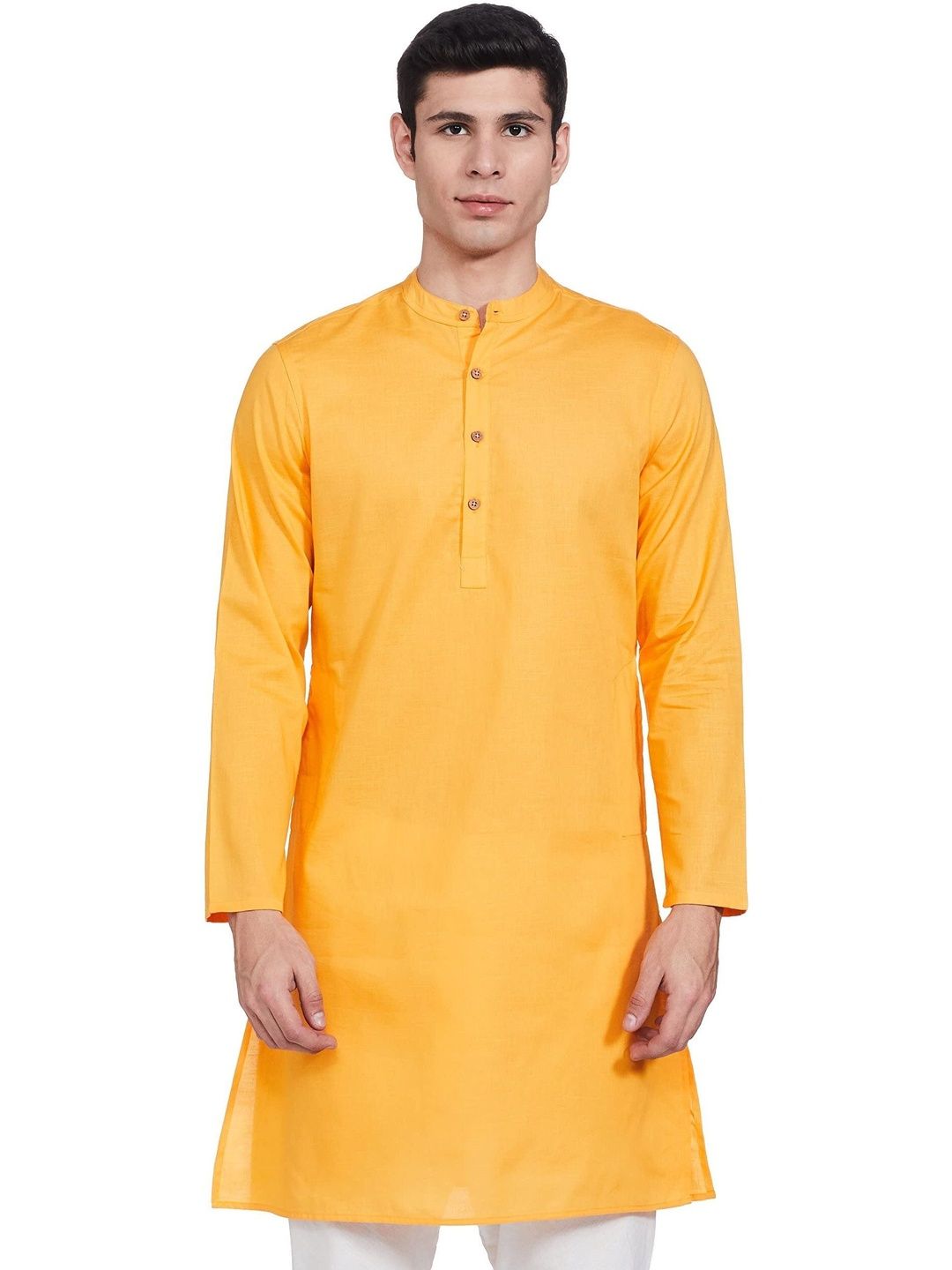 ALMORA Men Thread Work Handloom Kurta