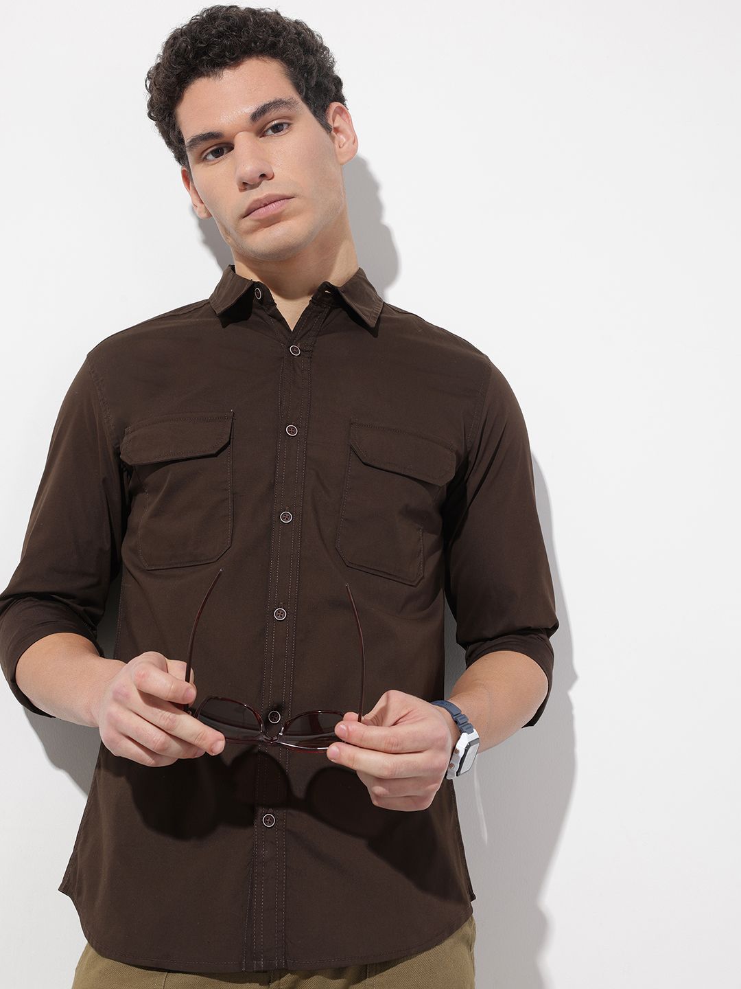 The Roadster Life Co. Spread Collar Casual Shirt