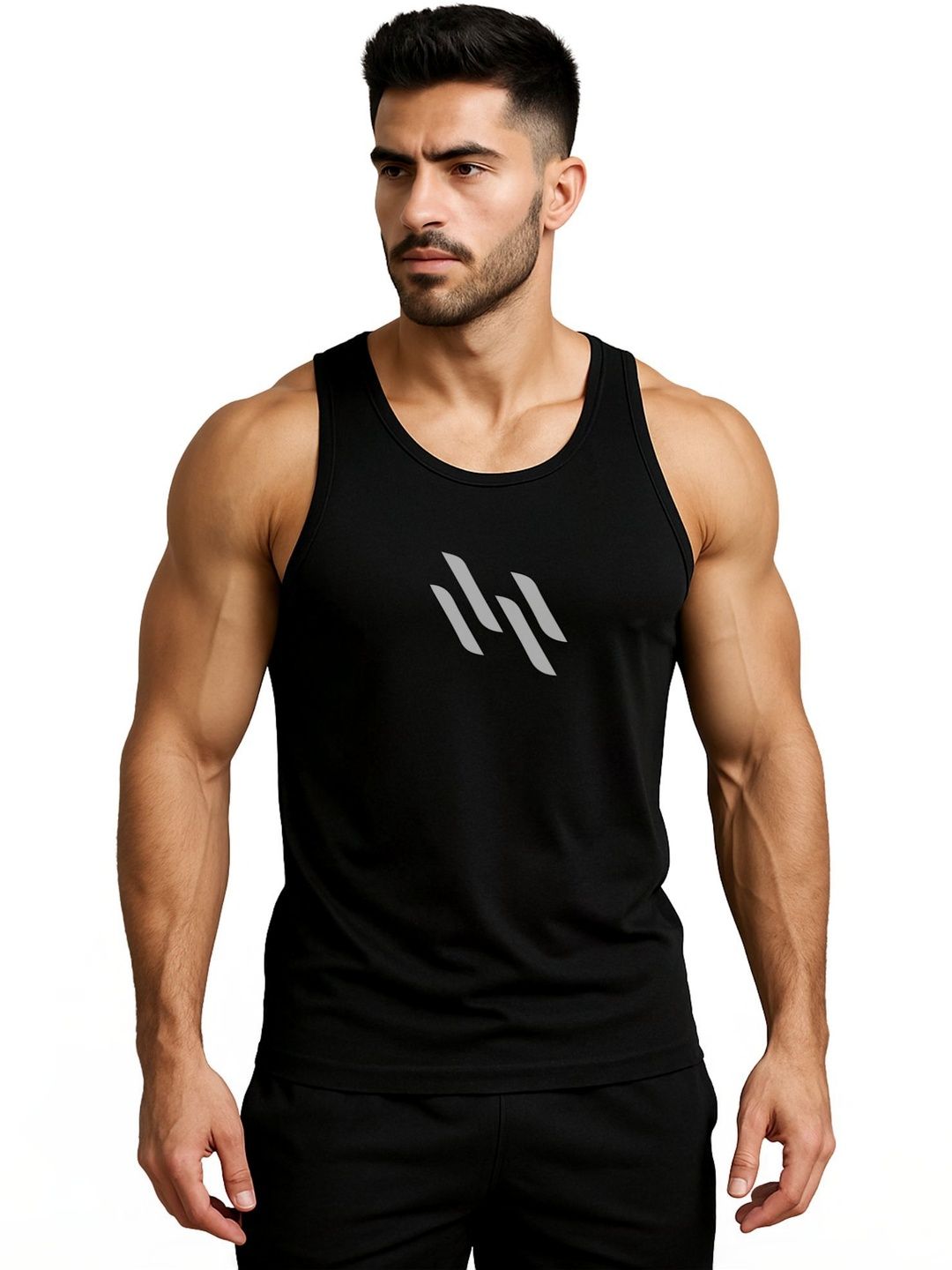 3Colors Men Scoop Neck Sleeveless Gym Vest