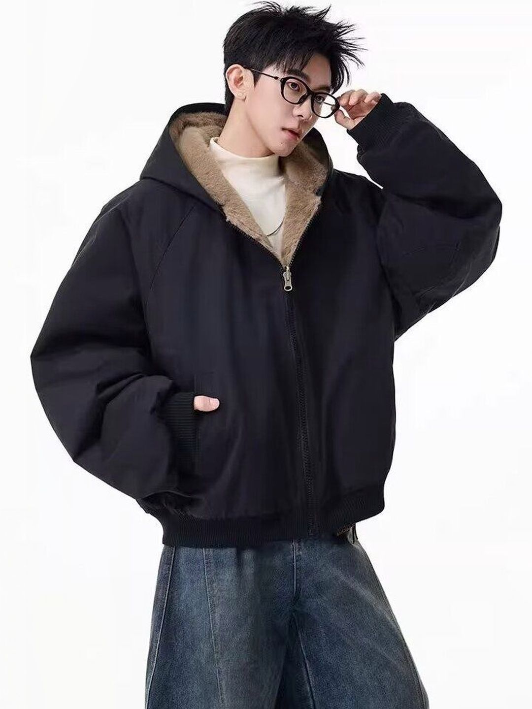 HERE&NOW Men Reversible Bomber Jacket