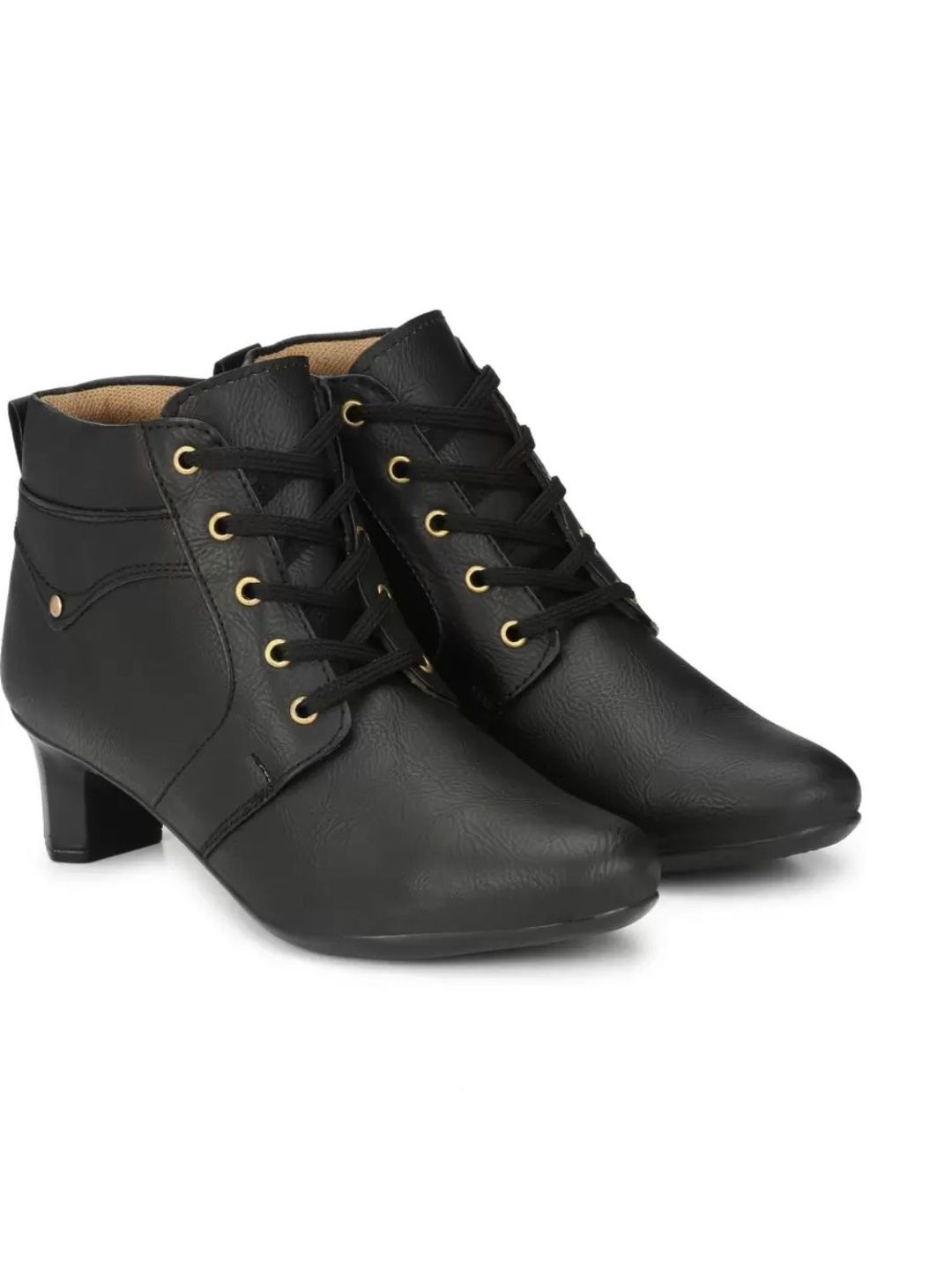 Neso Neso Women Lace-Up Block-Heeled Ankle Boots