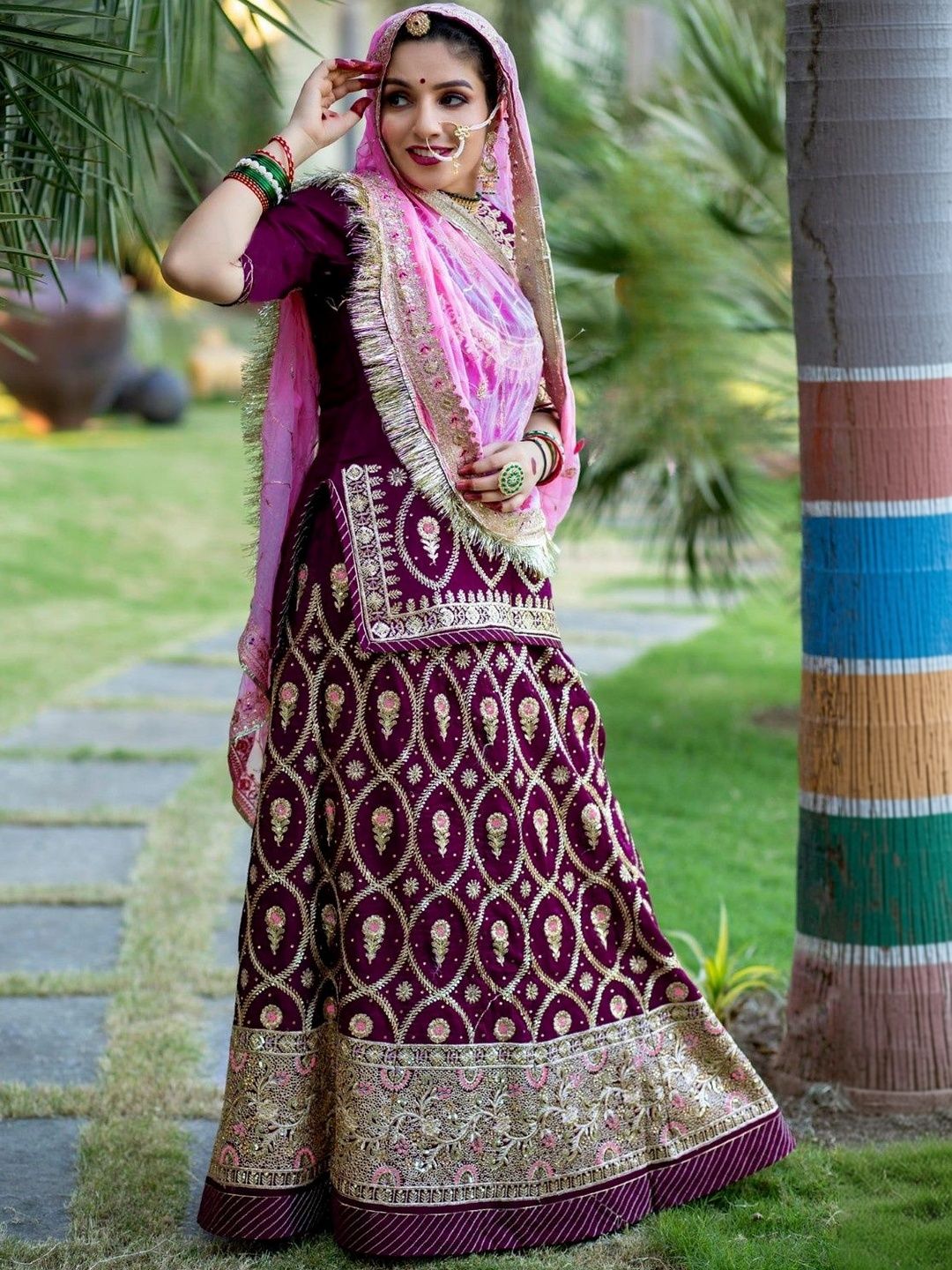 KALYANI TEXTILE Sequinned Semi-Stitched Lehenga & Unstitched Blouse With Dupatta