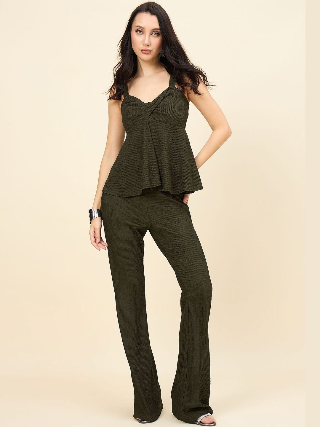 aayu Shoulder Straps Top & Trousers Co-Ords