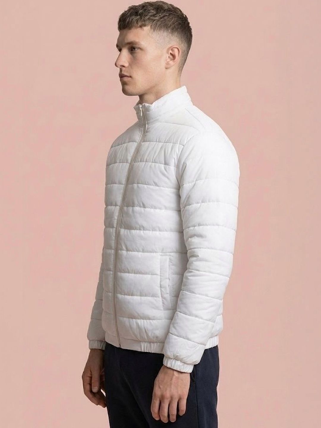 Buy The Roadster Lifestyle Co Stand Collar Puffer Jacket - Jackets