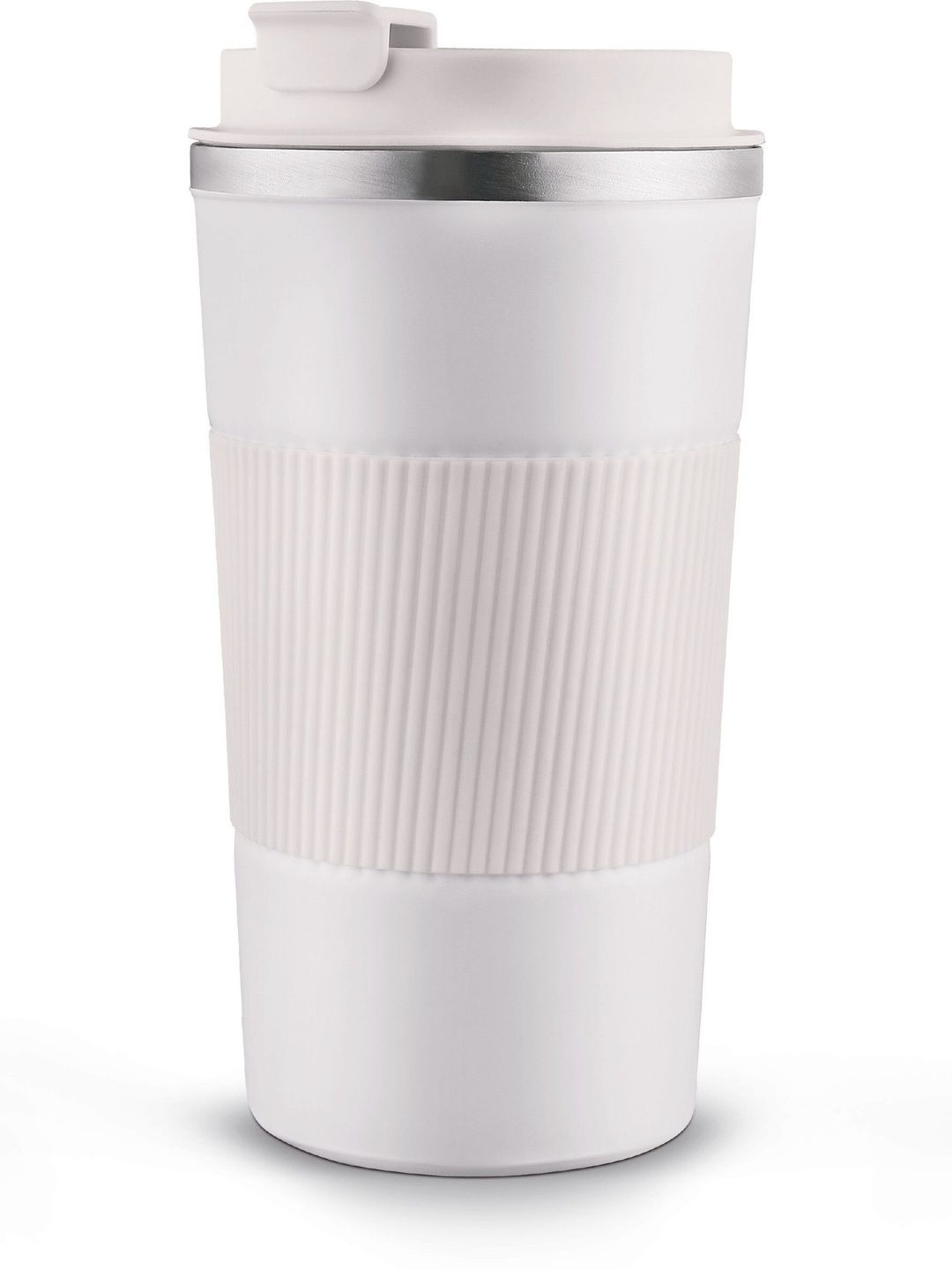 Classic Essentials White Solid Stainless Steel Glossy Mugs Set of Cups and Mugs
