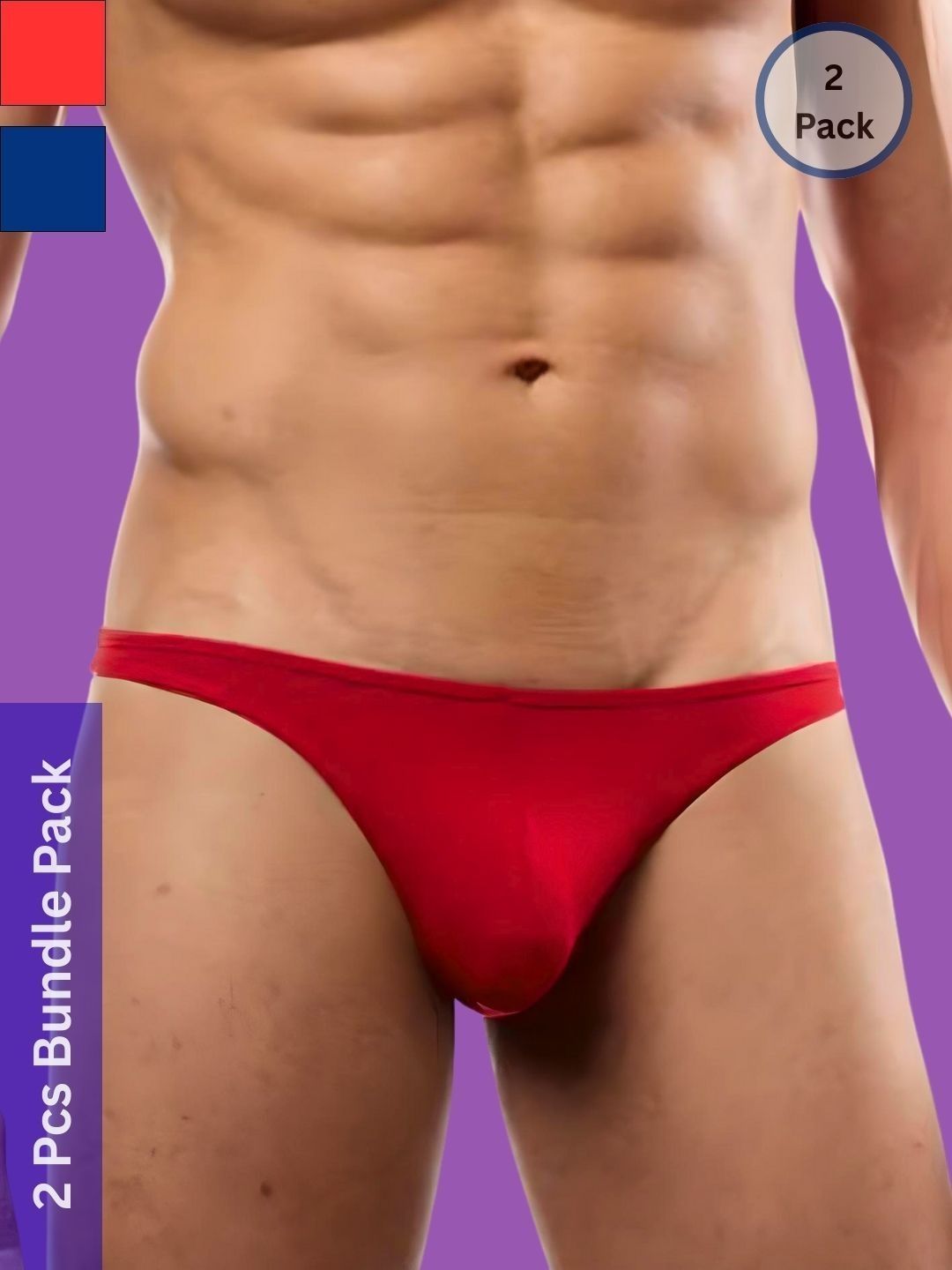 MYZA Pack of 2  Mid-Rise Bikini Briefs