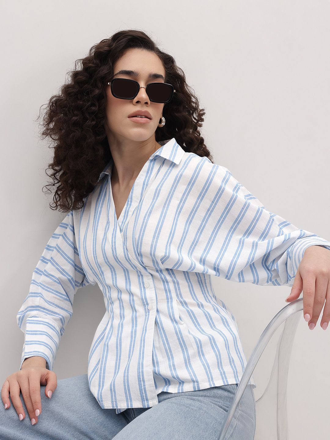 Roadster The Roadster Life Co. Pure Cotton Classic Striped Casual Shirt