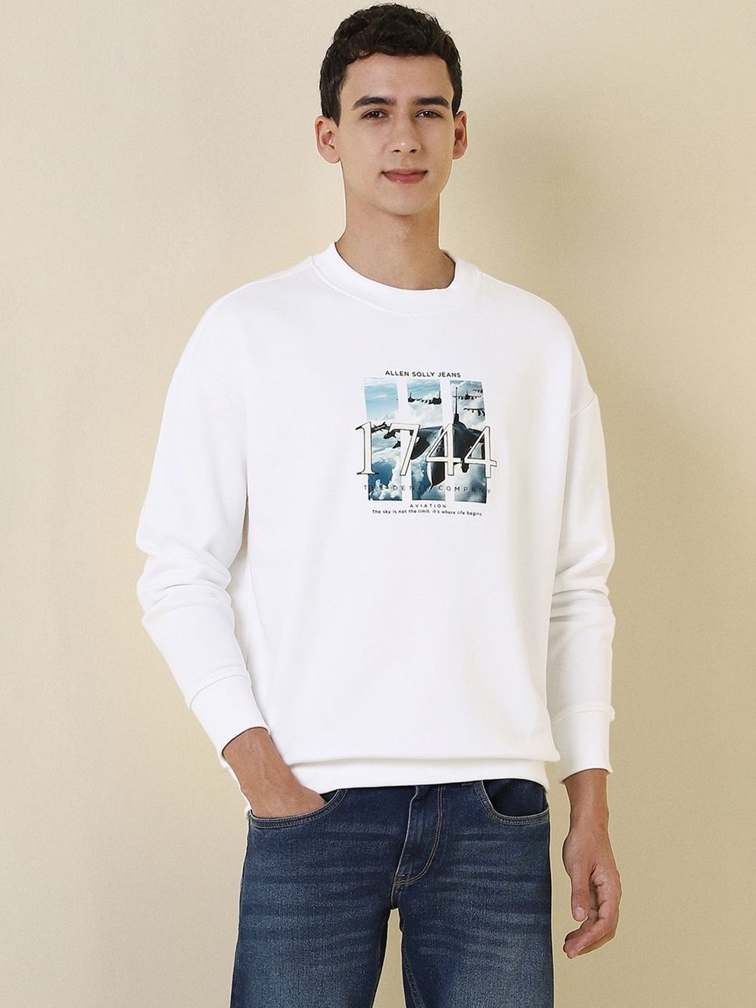 Allen Solly Men Printed Sweatshirt