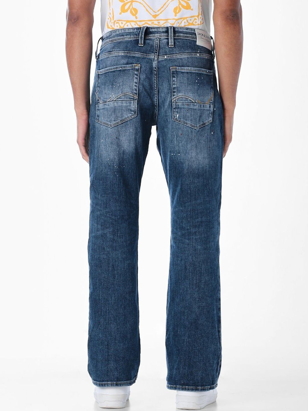 Clark Bootcut Low-Rise Highly Distressed Light Fade Stretchable Jeans