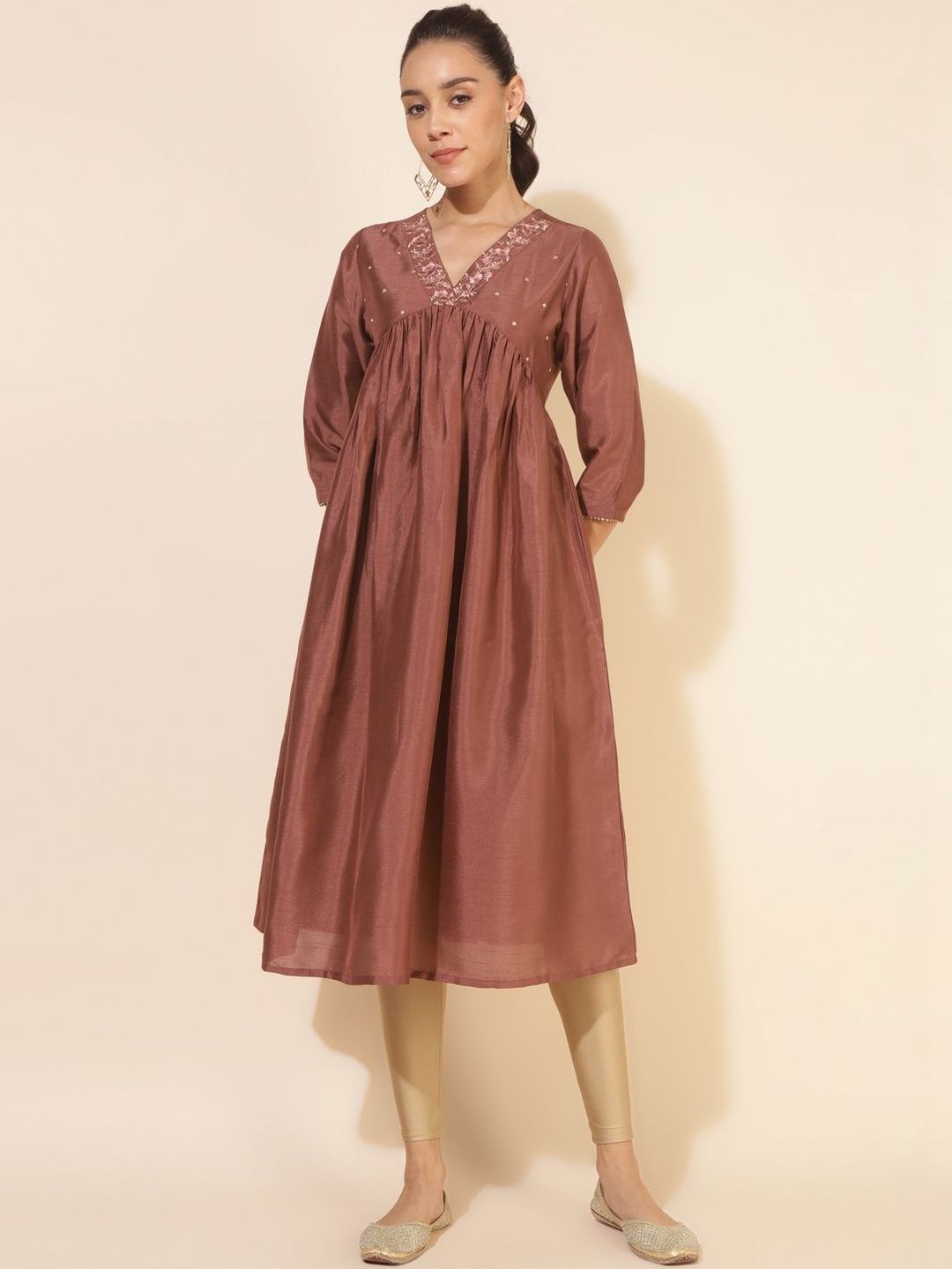 Anouk Rustic Anouk Rustic Women Embellished Gotta Patti Kurta