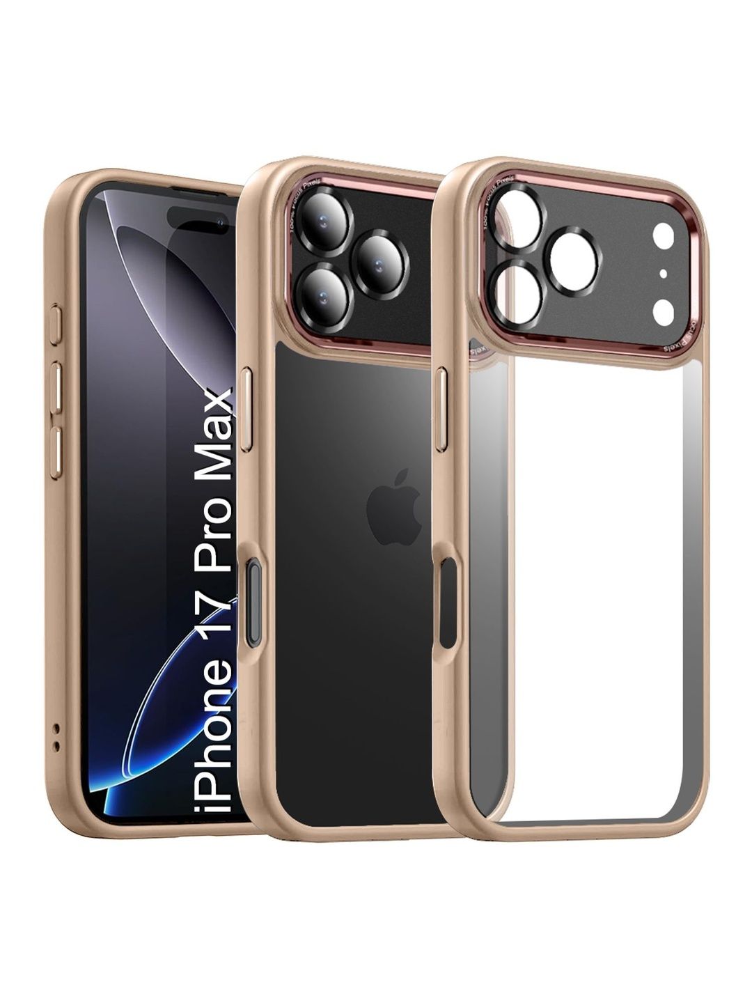 Luxury Kase Solid Printed iPhone 17 Pro Max Back Case Mobile Accessories