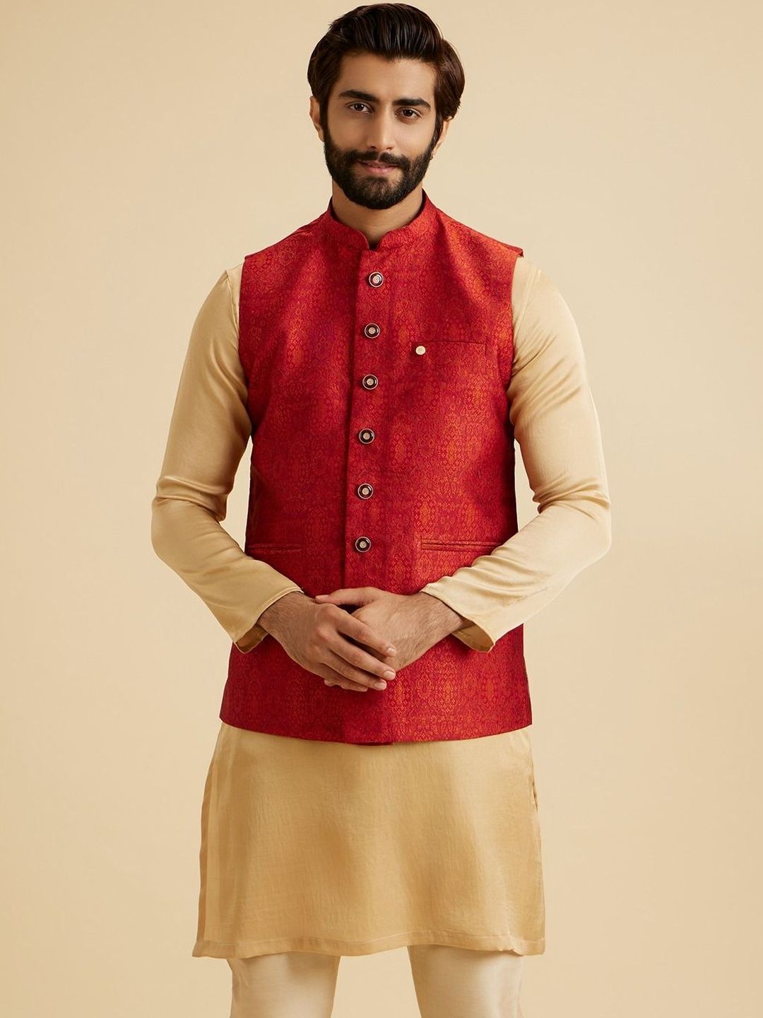 Manyavar Mandarin Collar Nehru Jackets