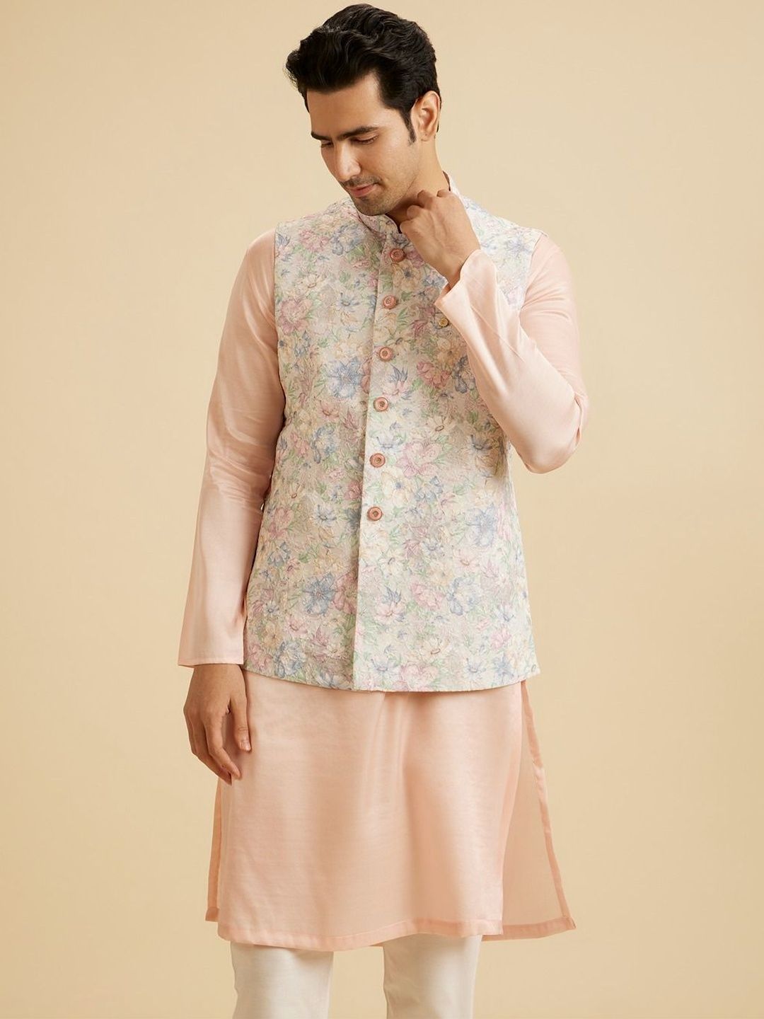 Manyavar Printed Nehru Jackets
