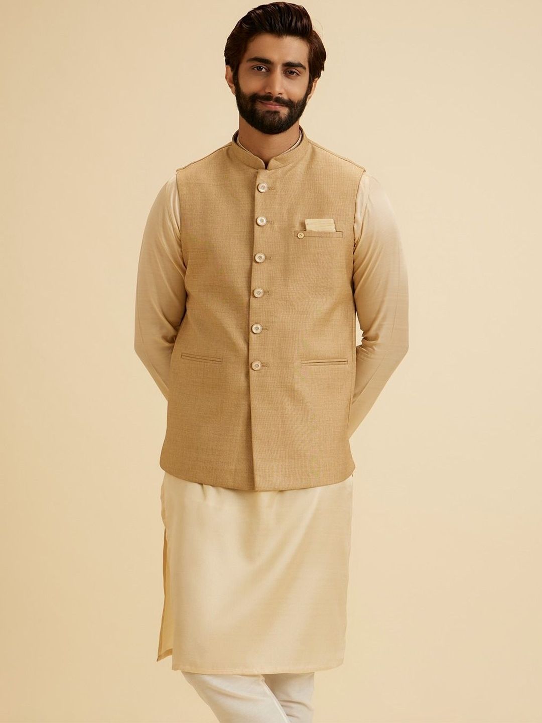 Manyavar Mandarin Collar Nehru Jackets