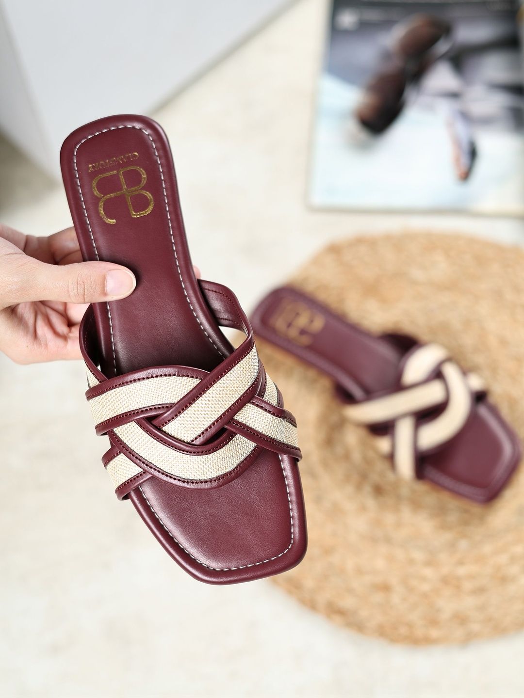 GLAM STORY Women Textured Open Toe Flats