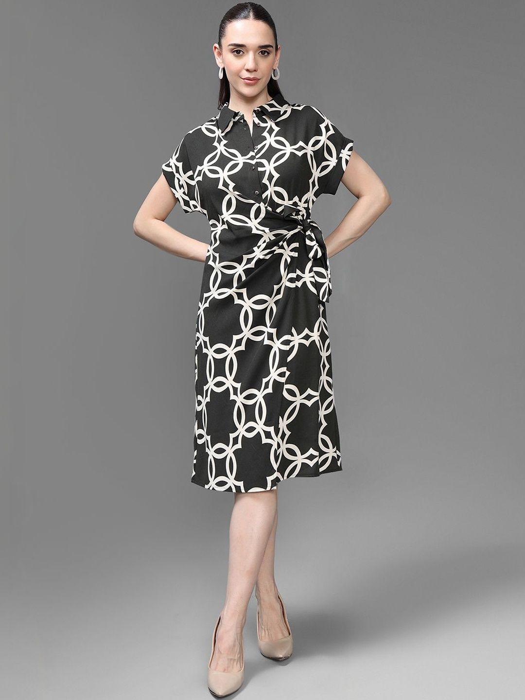 Print Bodycon Midi Dress Kazo Print Bodycon Midi Dress