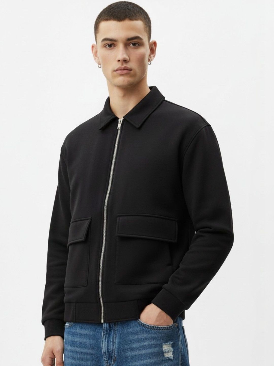 glitchez Men Knitted Jacket
