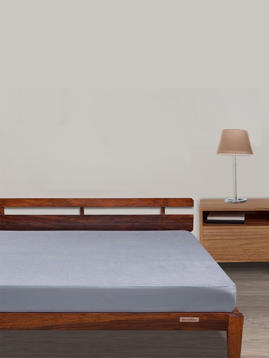 Duroflex Duroflex Grey Cotton Water Resistant Mattress Protector