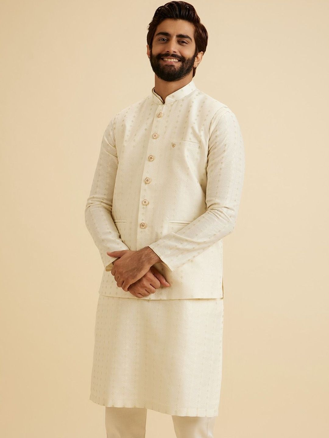 Manyavar Woven Design Nehru Jackets