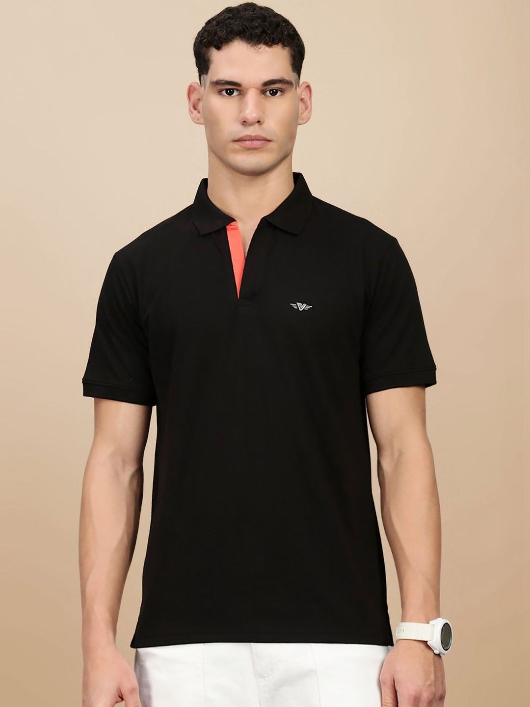 LUX VENUS Men Polo Collar T-shirt