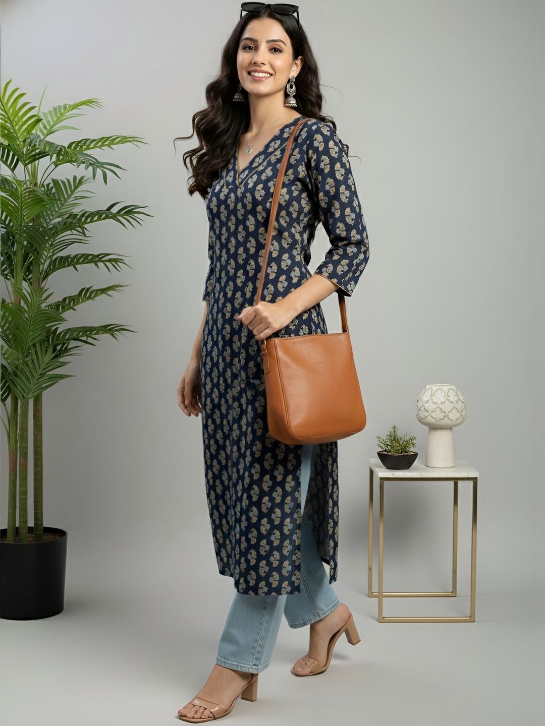 Women Ethnic Motifs Printed Kurta Nayo Women Ethnic Motifs Printed Kurta