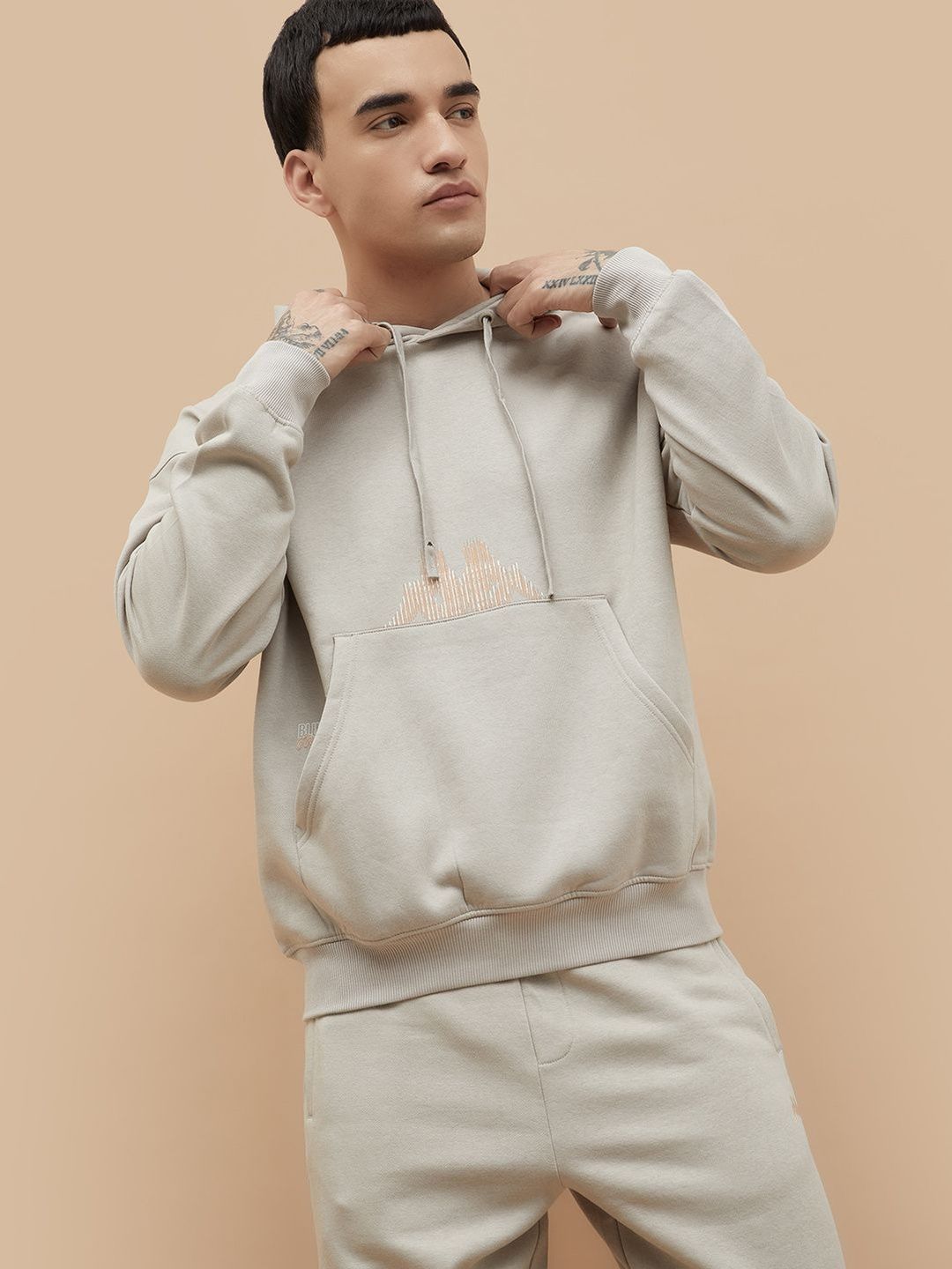 Kappa Men Printed Hooded Sweatshirt