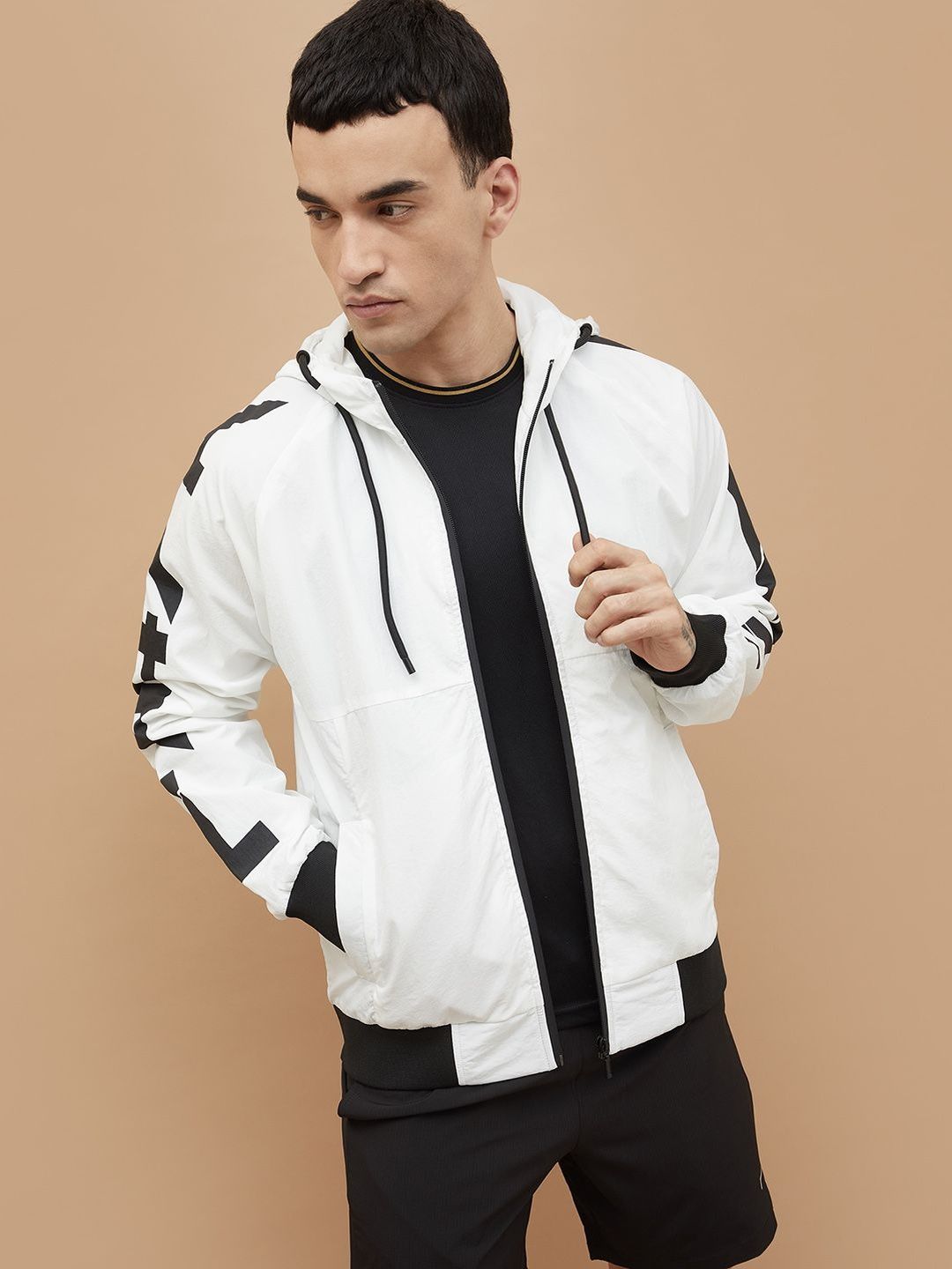 Fame Forever by Lifestyle Men Colourblocked Lightweight Training or Gym Sporty Jacket