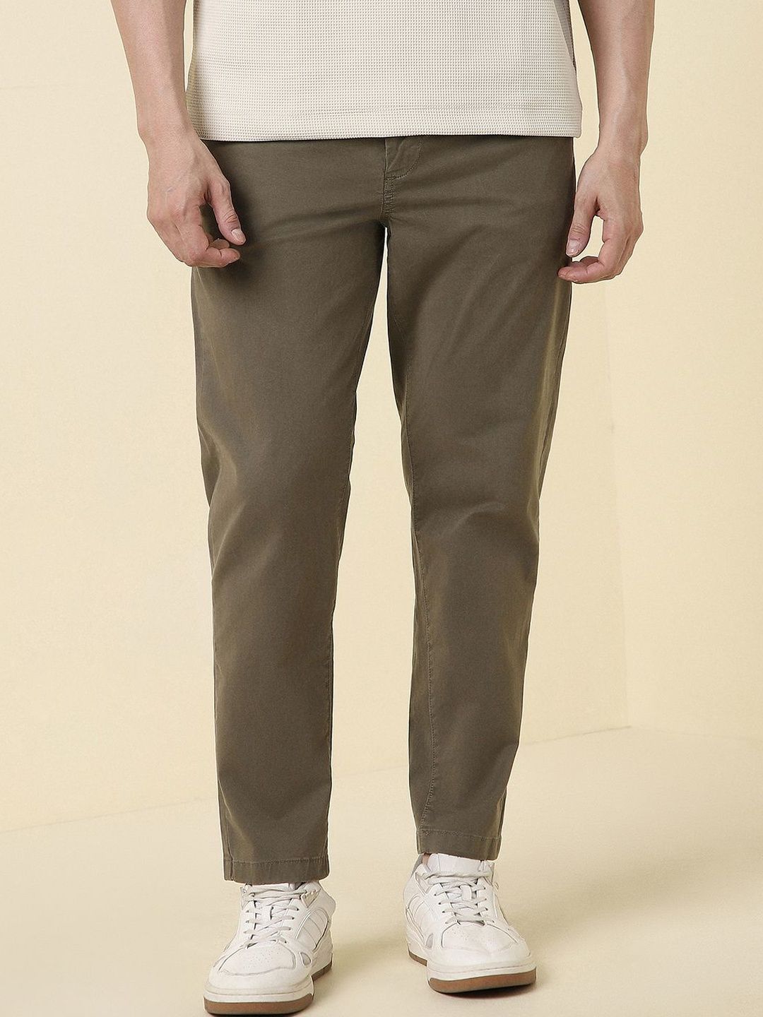 Men Pleated Trousers Allen Solly Men Pleated Trousers