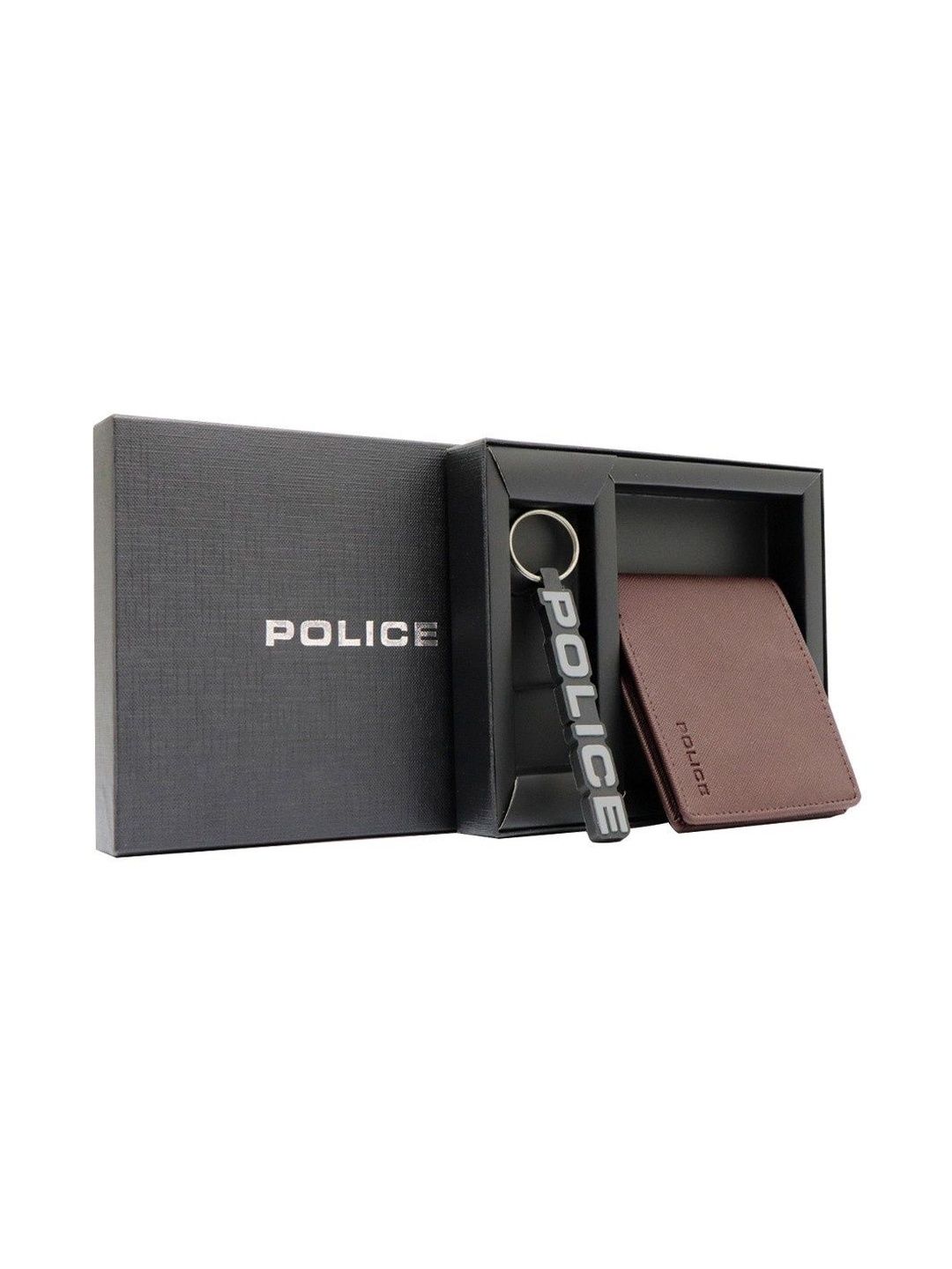 Police Men Leather Accessory Gift Set