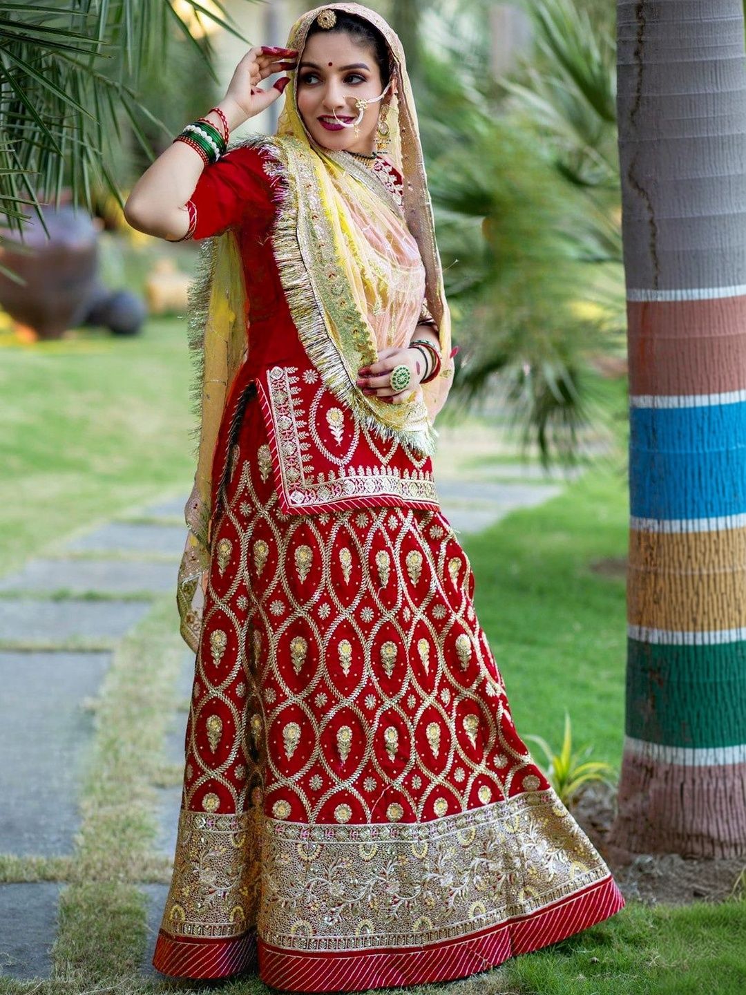 KALYANI TEXTILE Embellished Sequinned Semi-Stitched Lehenga & Unstitched Blouse With Dupatta