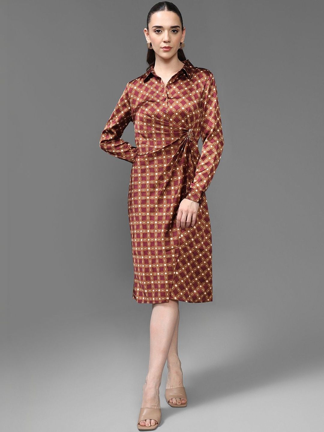 Print Midi Dress Kazo Print Midi Dress