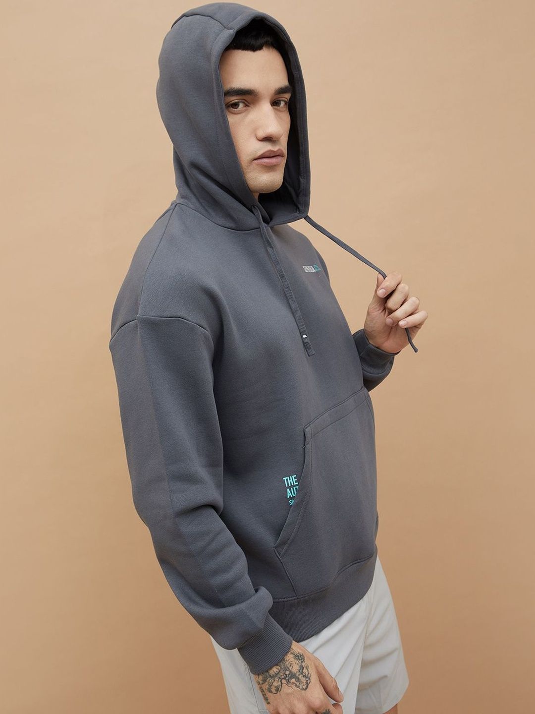 Kappa Men Printed Hooded Sweatshirt