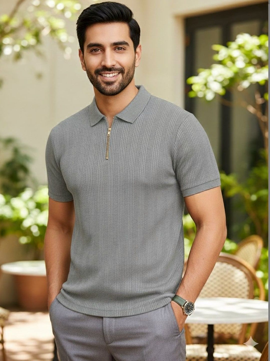 PTVIZE Men Polo Collar T-shirt