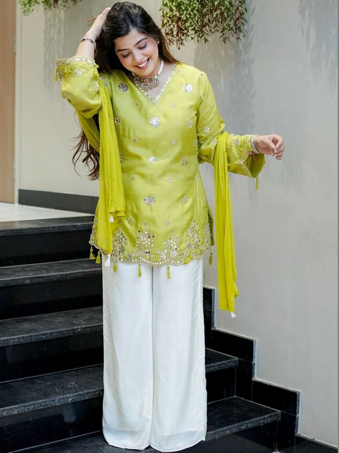 Wtune Women Embellished Palazzos