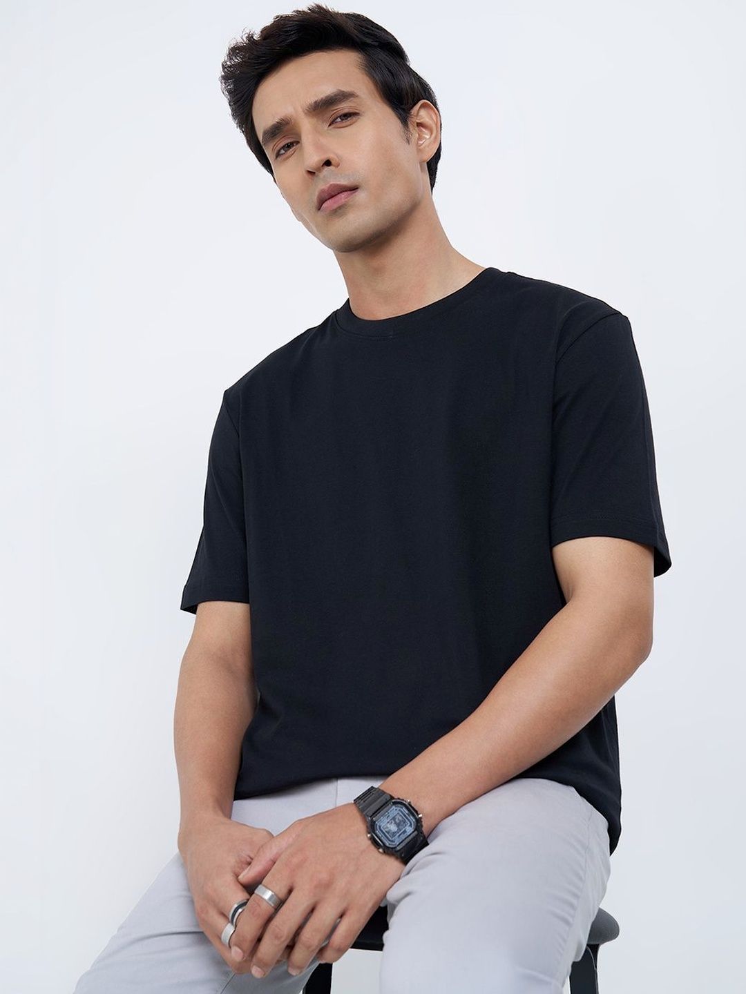 Peregrine by Pantaloons Men Slim Fit T-shirt