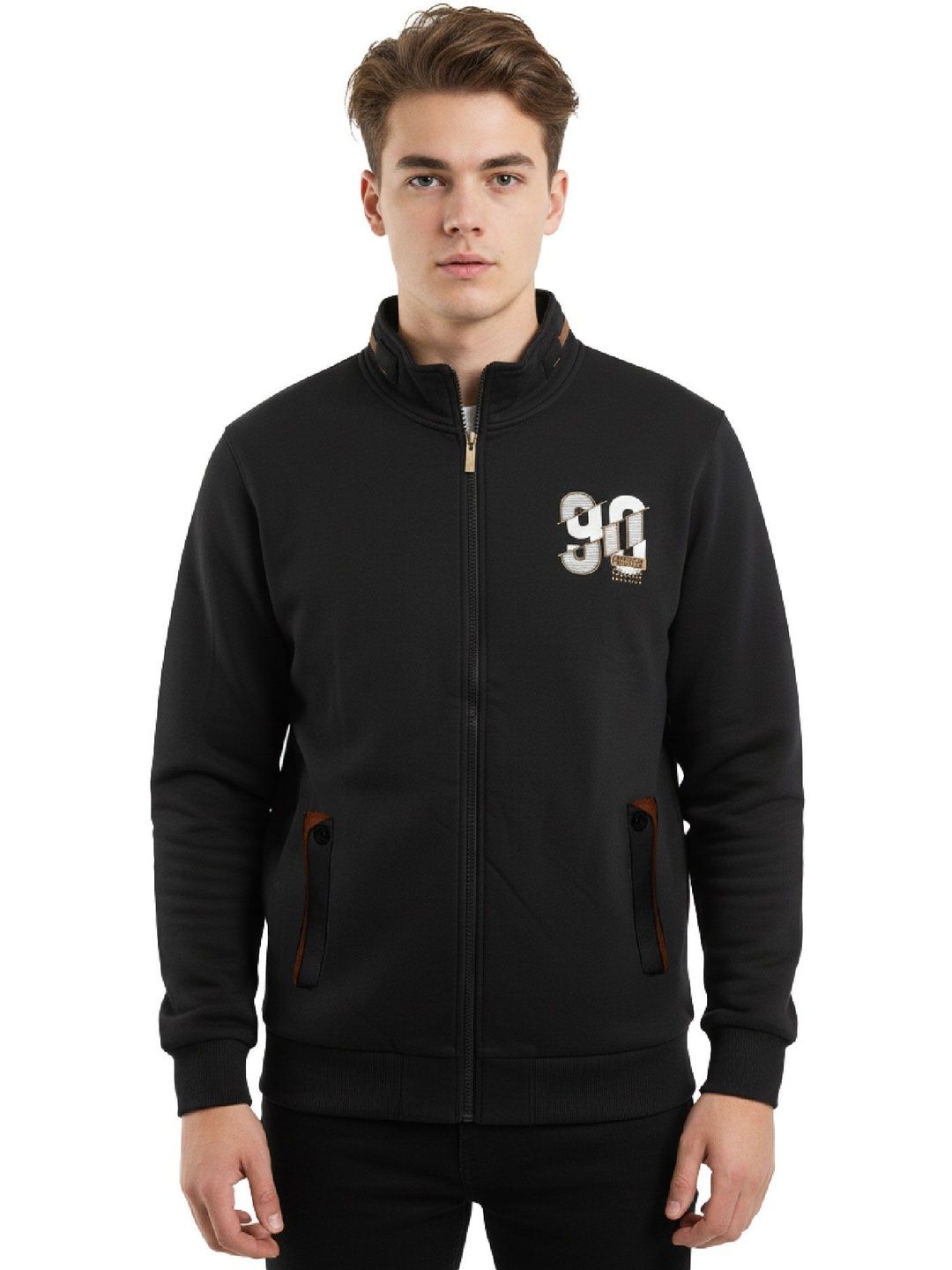 NEXGEN CLUB Men Brand Logo Lightweight Running Knitted Jacket