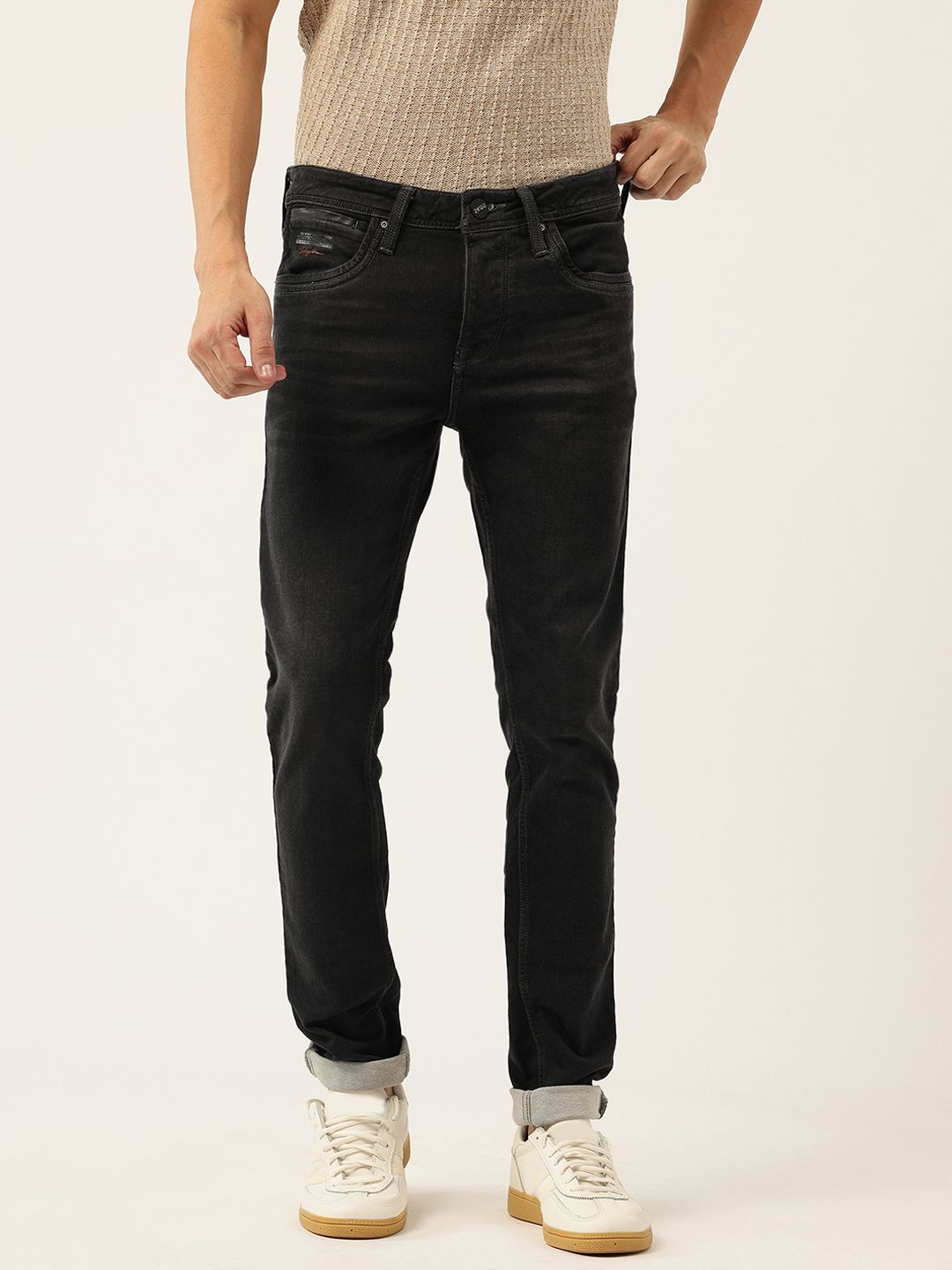 Integriti Men Skinny Fit Mid-Rise Light Fade Stretchable Jeans
