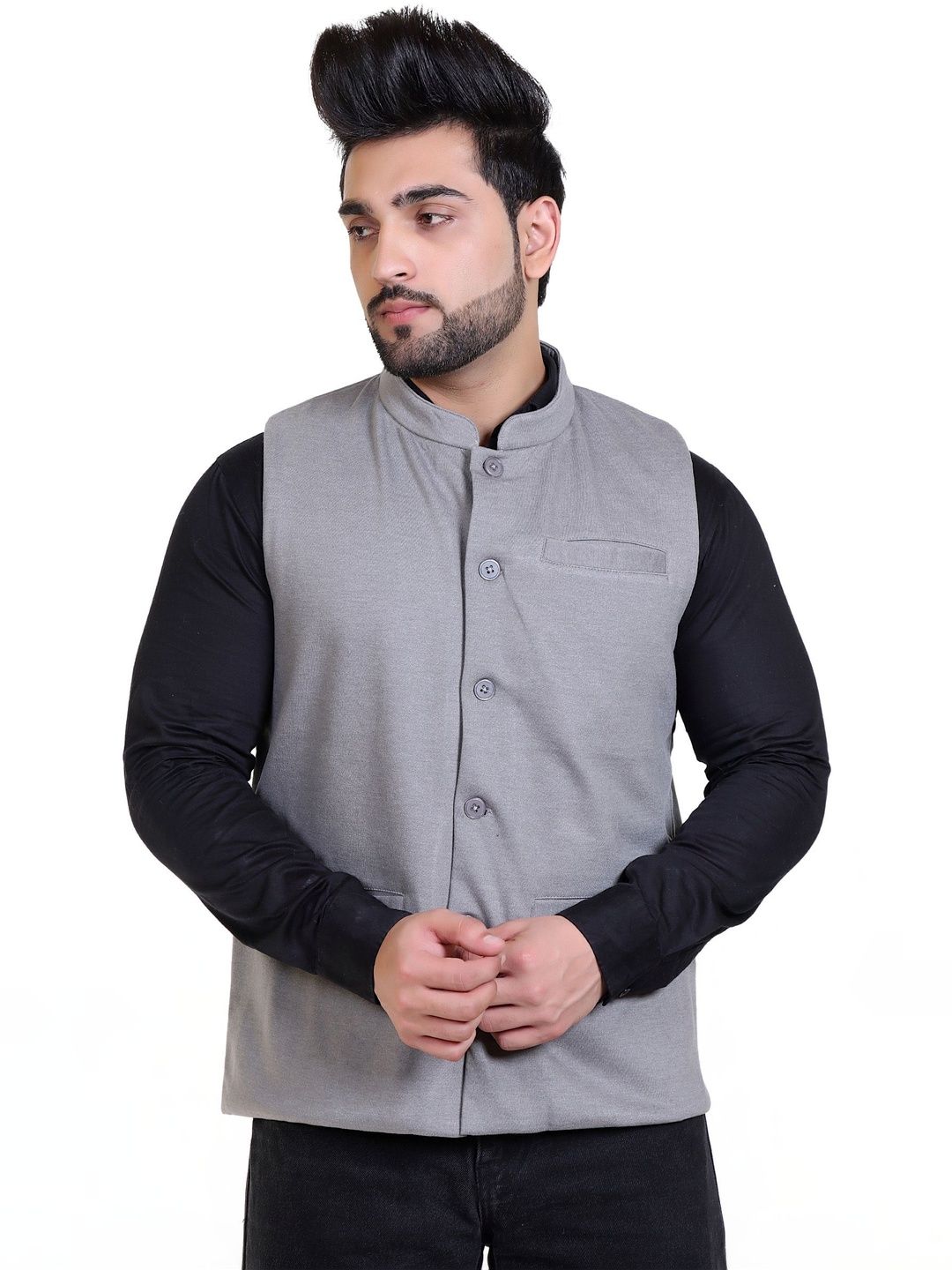 Mast & Harbour Men Fleece Woven Jacket