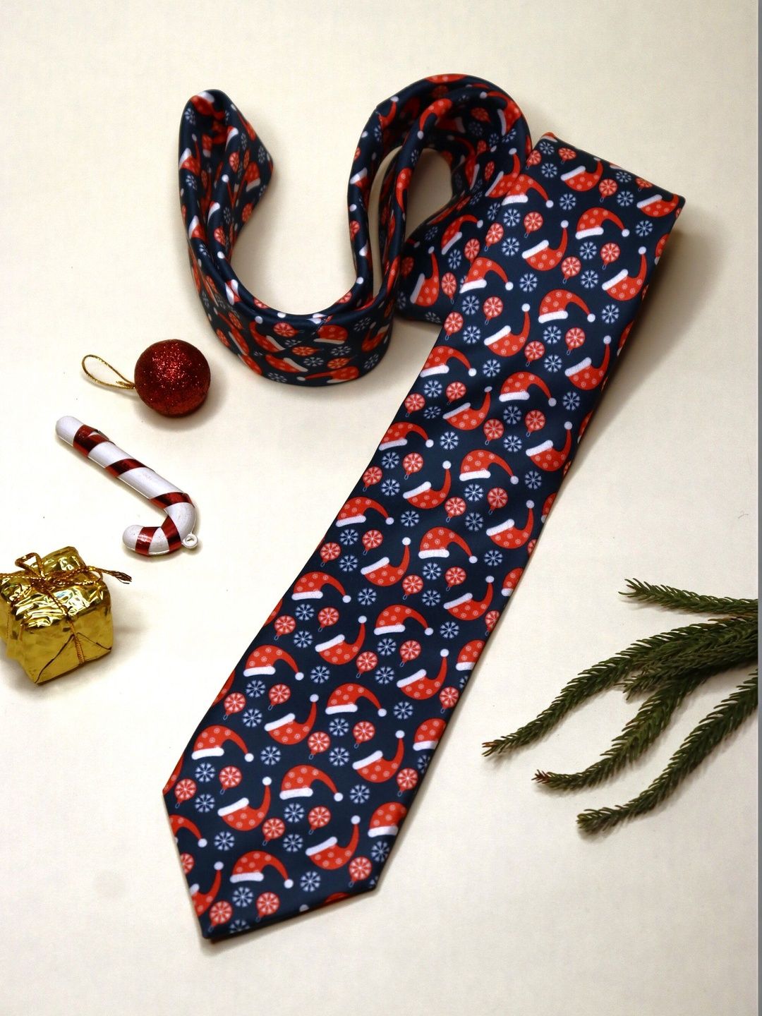 Alvaro Castagnino Santa Snowflake Blue Necktie